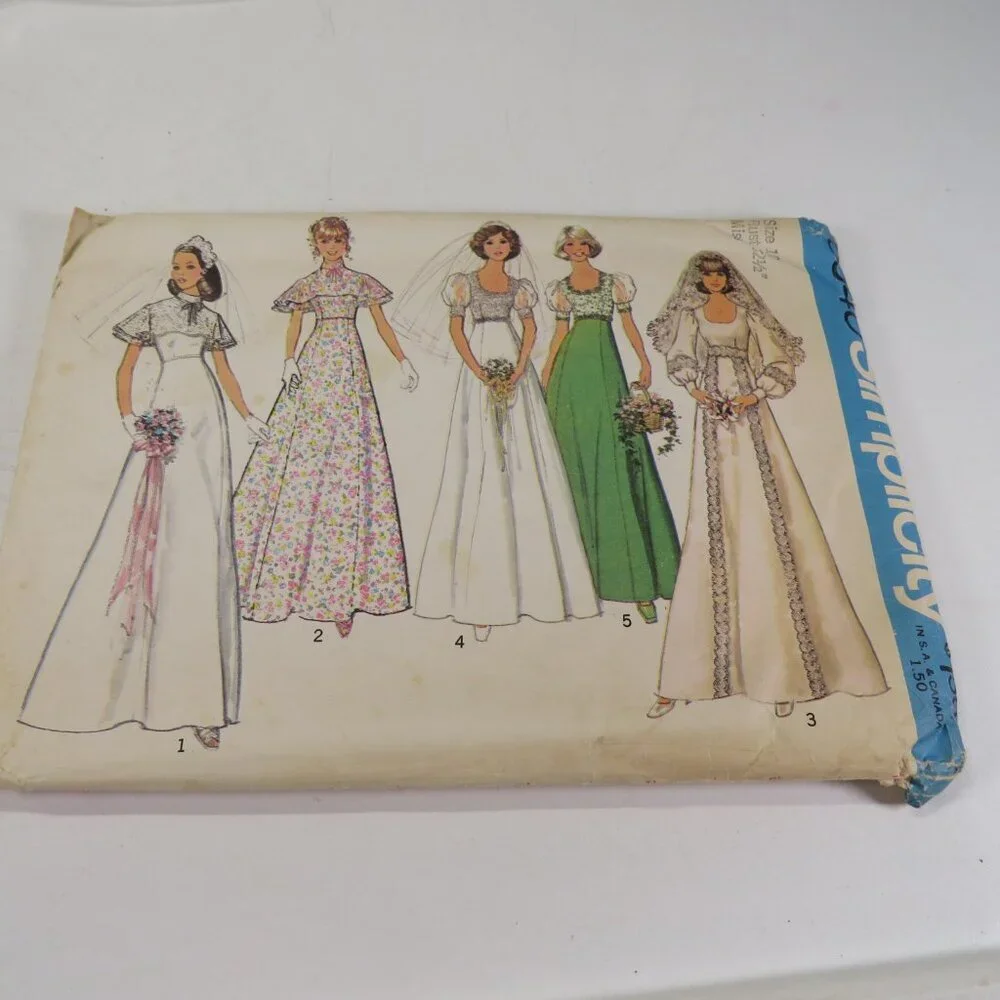 Simplicity 6940 Sewing Pattern Wedding, Bridesmaid, Prom Dress size 10